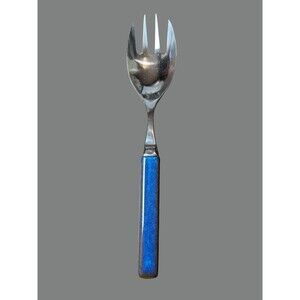 Denby England Salad Serving Fork Silverware Touchstone Blue Sapphire Replacement